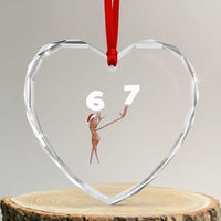 67 Six Seven Christmas Heart Crystal Glass Ornament Marcus The Worm Meme - Wonder Print Shop
