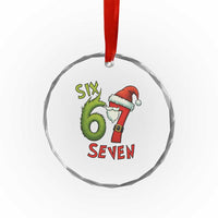 67 Six Seven Christmas Meme Crystal Glass Ornament Funny Santa Xmas TS14