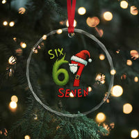67 Six Seven Christmas Meme Crystal Glass Ornament Funny Santa Xmas TS14