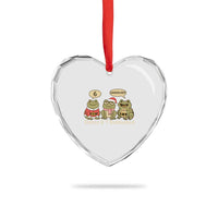 67 Six Seven Christmas Meme Heart Crystal Glass Ornament Funny Frog Christmas Xmas - Wonder Print Shop