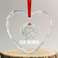 67 Six Seven Heart Crystal Glass Ornament Funny Bigfoot Christmas Sasquatch Moon - Wonder Print Shop