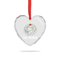 67 Six Seven Heart Crystal Glass Ornament Funny Bigfoot Christmas Sasquatch Moon - Wonder Print Shop