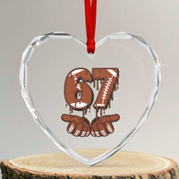 67 Six Seven Heart Crystal Glass Ornament Funny Football Meme - Wonder Print Shop