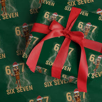67 Six Seven Italian Brainrot Meme Wrapping Paper Roll Funny Tung Tung Tung Sahur Christmas - Wonder Print Shop