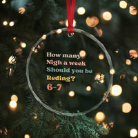 67 Six Seven Meme Crystal Glass Ornament How Many Nights Reading 67 TS14