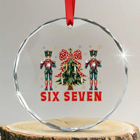67 Six Seven Nutcracker Christmas Meme Crystal Glass Ornament - Wonder Print Shop