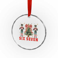 67 Six Seven Nutcracker Christmas Meme Crystal Glass Ornament - Wonder Print Shop