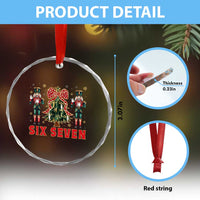 67 Six Seven Nutcracker Christmas Meme Crystal Glass Ornament - Wonder Print Shop