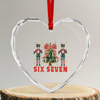 67 Six Seven Nutcracker Christmas Meme Heart Crystal Glass Ornament - Wonder Print Shop