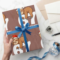 67 Six Seven Wrapping Paper Roll Funny Sloth Christmas - undefined