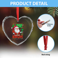 67 Teacher Christmas Heart Crystal Glass Ornament Santa Six Seven Meme Math Equation Bruh - Wonder Print Shop