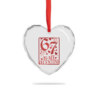 67 Valentines Playing Card Heart Crystal Glass Ornament Funny Six Seven Relationship Meme - Wonder Print Shop