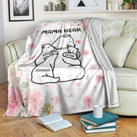 Custom Mother's Day Blanket Mama Bear With Cubs - Wonder Print Shop