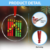 7 Principles Of Kwanzaa African American Crystal Glass Ornament TS09