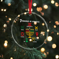 7 Principles Of Kwanzaa African American Xmas Crystal Glass Ornament TS09