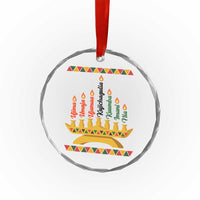 7 Principles Of Kwanzaa Crystal Glass Ornament Festival Of Lights African Heritage Gift TS12