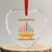 7 Principles Of Kwanzaa Heart Crystal Glass Ornament Festival Of Lights African Heritage Gift - Wonder Print Shop