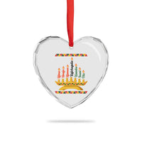 7 Principles Of Kwanzaa Heart Crystal Glass Ornament Festival Of Lights African Heritage Gift - Wonder Print Shop