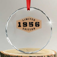 70th Birthday Crystal Glass Ornament 1956 Limited Edition Gifts For Turning 70