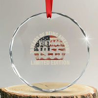 70th Birthday Crystal Glass Ornament Vintage 1955 Limited Edition 70 Years Of Being Awesome American Flag - Wonder Print Shop