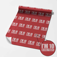 70th Birthday Funny I Am 10 In Dog Years Wrapping Paper Roll 70 Years Old Gifts