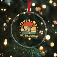 70th Birthday Golf Crystal Glass Ornament Funny Seven Tee And Still On Par 70 Years Old
