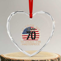 70th Birthday Heart Crystal Glass Ornament It Took Me 70 Years To Create This Masterpiece Vintage American Flag