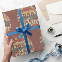 70th Birthday Made In 1956 Wrapping Paper Roll 70 Years Of Being Awesome Vintage Limited Edition