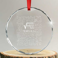 70th Birthday Math Crystal Glass Ornament Square Root of 4900 Funny Math Nerd 70 Year Old Gift