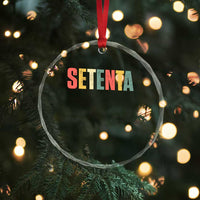 70th Birthday Setenta Crystal Glass Ornament Spanish Mexican 70 Years Old Bday