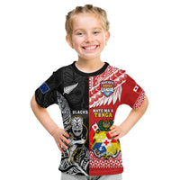 Custom Mate MaA Tonga And All Black Rugby T Shirt Polynesian Mix NZ Maori Fern - Wonder Print Shop