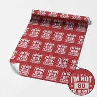80th Birthday Wrapping Paper Roll Funny Saying 80 Year Old Gift