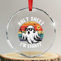 80th Birthday Halloween Ghost Crystal Glass Ornament Holy Sheet I'm Eighty