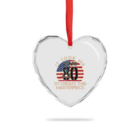 80th Birthday Heart Crystal Glass Ornament It Took Me 80 Years To Create This Masterpiece Vintage American Flag