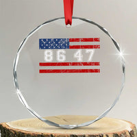 86 47 Crystal Glass Ornament Impeach 47th President US Flag 8647 TS10