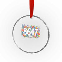 86 47 Floral Boho Style Crystal Glass Ornament Subtle FDT