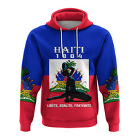 Custom Haiti Hoodie Negre Marron With Haitian Flag - Wonder Print Shop