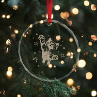 90s Y2k Cat Jumping Stars 2000s Grunge Vintage Graphic Crystal Glass Ornament
