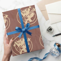 90s Y2K Scary Cat Wrapping Paper Roll Scared Under Starry Tail Cat Playing Guitar - Wonder Print Shop