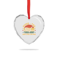 90th Birthday Golf Heart Crystal Glass Ornament Funny Nine Tee And Still On Par 90 Years Old