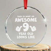 9th Birthday Gifts Crystal Glass Ornament Awesome 9 Year Old Bday Son Boy Girl 9yr