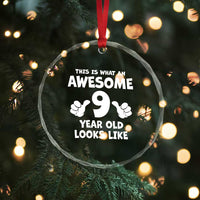 9th Birthday Gifts Crystal Glass Ornament Awesome 9 Year Old Bday Son Boy Girl 9yr