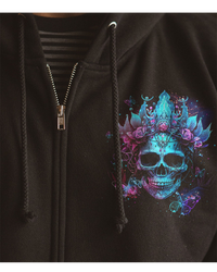 I'm Not A Princess Skull Black Hoodie - Wonder Print Shop