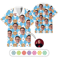 Custom Face Photo Cheerful Oktoberfest Hawaiian Shirt Funny Style