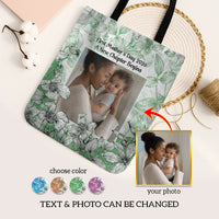 First Time Mom Personalized Photo Tote Bag A Love Like No Other