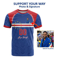 Custom Photo Name Cape Verde T shirt Atlantic Stars - Football 2026 Supporter