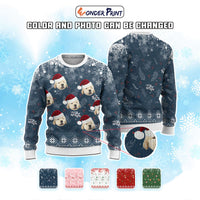 Custom Face Photo Xmas Ugly Christmas Sweater Cozy Christmas Pattern - Wonder Print Shop
