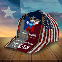 Custom Name Texas Eagle, Texas Patriot Classic Cap