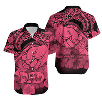 Matching Couple Outfit Polyneisian Pride Happy Father Day Combo Off Long Dress and Hawaiian Shirt I Love You Dad - Polynesian Tribal Pink LT9 - Wonder Print Shop