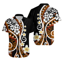 Plumeria Polynesian Matching Outfits For Couples Combo Dress And Shirt Trending Brown LT6 - Wonder Print Shop
